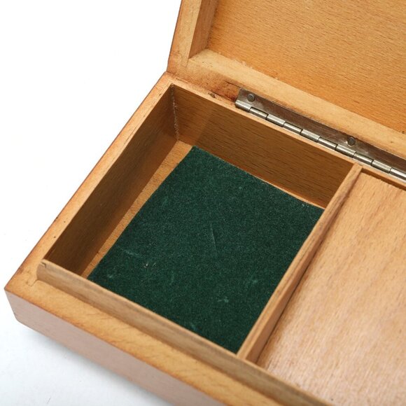 Vintage Mapsa Wooden Music Box Jewelry Trinket Container Capri Italy Grotto - Picture 5 of 12